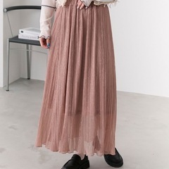 レディース　ロングスカート　新品　ベージュ系 フリーサイズの画像