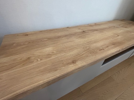 【美品】大川家具 テレビボード テレビ台 W150 オーク×グレー