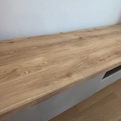 【美品】大川家具 テレビボード テレビ台 W150 オーク×グレーの画像