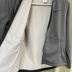 ナイキ NIKE プロ Pro Therma-FITメンズ フルジップ フーデッド ジャケット サイズL グレー　 上下セット の画像