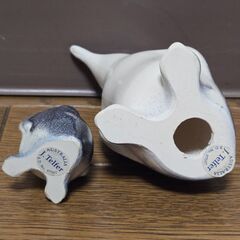 J.Telfer ペンギン 親子 陶器 置物 オブジェ オーストラリア レトロの画像