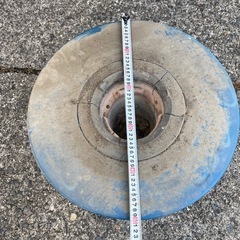 青色 練炭火鉢　昭和レトロ　古民具の画像