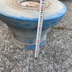 青色 練炭火鉢　昭和レトロ　古民具の画像