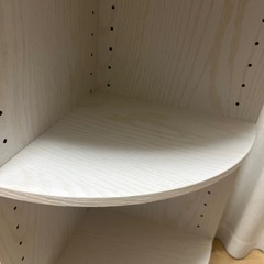 ニトリ　カラーボックス　コーナー3段　ホワイトの画像