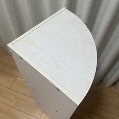 ニトリ　カラーボックス　コーナー3段　ホワイトの画像