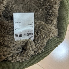 ユニクロ　ボアパーカー　オリーブ　メンズＭの画像