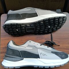 新品 24.5cm レディース スニーカー グレー 厚底 シューズ 識別番号:【N541-S】の画像