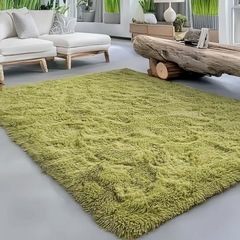 新品 2m×2m ラグ カーペット マット　グリーン の画像