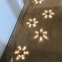 お譲り先決定済　外用イルミネーションライト　つらら　雪の結晶の画像