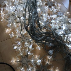 お譲り先決定済　外用イルミネーションライト　つらら　雪の結晶の画像