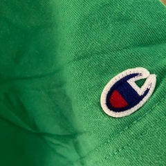 チャンピオン　Tシャツ　グリーン　Lサイズ　無地の画像