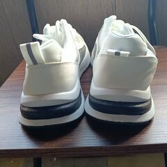 新品 27cm メンズ スニーカー ホワイト 厚底 シューズ 普段着 識別番号:【N543-S】の画像