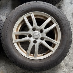 【格安出品】ノアボクシーステップワゴン他用WAZNER15インチアルミ2021年38週製造GOODYEAR ICE NAVI7スタッドレス195/65R15バリ山4本セットの画像