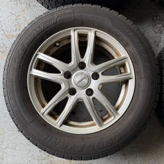 【格安出品】ノアボクシーステップワゴン他用WAZNER15インチアルミ2021年38週製造GOODYEAR ICE NAVI7スタッドレス195/65R15バリ山4本セットの画像