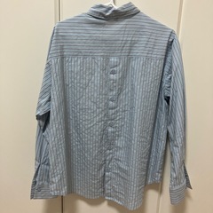 【募集中】【11月までの出品予定】GU レディースストライプシャツ　オーバーサイズ　Mサイズの画像