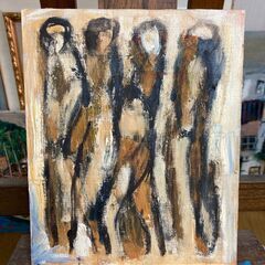 油絵　（故・坪じい、田無２中・４中の名物教師）　小さい作品の画像