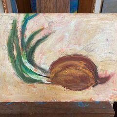 油絵　（故・坪じい、田無２中・４中の名物教師）　小さい作品の画像