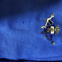 カシミヤ100% ブルー セーター　サイズLの画像