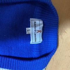 カシミヤ100% ブルー セーター　サイズLの画像