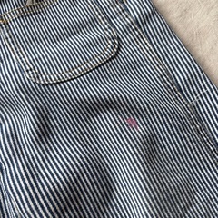 サイズ100 SNOOPYラングラーwranglerオーバーオール ストライプ スヌーピーの画像