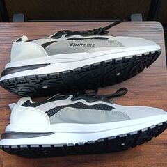 新品 25cm メンズ スニーカー ブラック 厚底 男女兼用 シューズ 識別番号:【N545-S】の画像