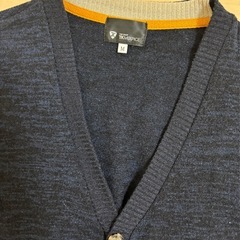 メンズカーディガン　Ｍ　ネイビー　ＴＫの画像