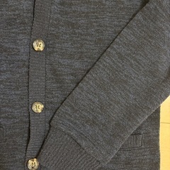 メンズカーディガン　Ｍ　ネイビー　ＴＫの画像