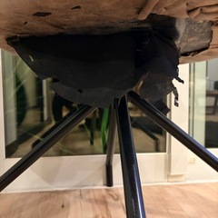 【横浜引取限定】ダイニングチェア ダイヤモンドキルティング グレー/ブラウン
の画像