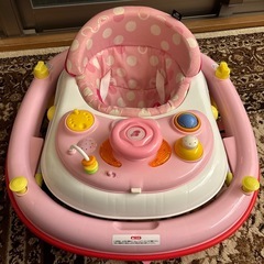 西松屋 ピンク　歩行器の画像