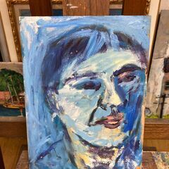 油絵　（故・坪じい、田無２中・４中の名物教師）　小さい作品　No,2の画像