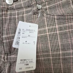 【新品　タグ付き】RyuRyu　ピンク×ブラウン　チェックズボン　W64の画像