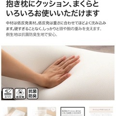 いろいろ使える枕　低反発 、専用カバーの画像