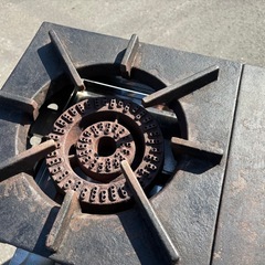 ■中古品 山岡金属 卓上２口コンロ LPガス（プロパンガス） 700ｘ450ｍｍ SILK ROOM 動作問題なし■の画像