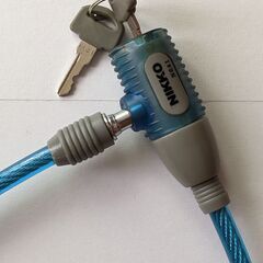 NIKKO ケーブルロック  長さ60cm×太さ8mm 鍵２つ付きの画像