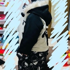 【ひつじのショーン】【ジャンプスーツ】【95㌢】【裏起毛で暖かい】の画像