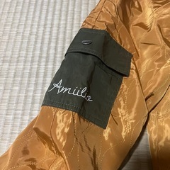 美品 キルティング ナイロンパンツ オレンジ 90cmの画像