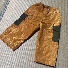 美品 キルティング ナイロンパンツ オレンジ 90cmの画像