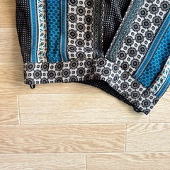 美品 ガウチョパンツ ワイドパンツ ウエストゴム①の画像