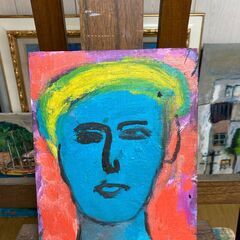 油絵　（故・坪じい、田無２中・４中の名物教師）　小さい作品　No.3の画像