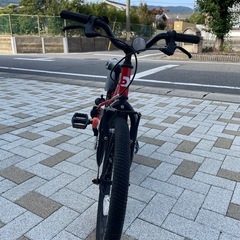 【安全・安定】d-bike 18インチ 赤 子供用自転車／太めタイヤで転びにくい✨の画像