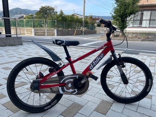 【安全・安定】d-bike 18インチ 赤 子供用自転車／太めタイヤで転びにくい✨