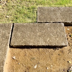 庭石　御影石　敷石　飛び石　90cm×45cm×8cm　希少サイズの画像