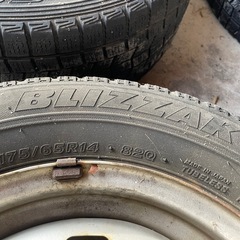 4本組　14インチ　スチールホイール　(廃タイヤ付き)の画像