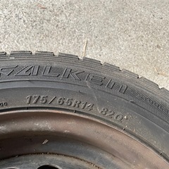 4本組　14インチ　スチールホイール　(廃タイヤ付き)の画像