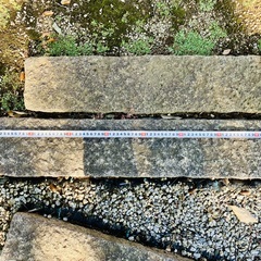 庭石　御影石　延石　90cm×15cm×12cmの画像