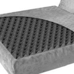 新品　未使用monozu マットレス  高密度ハード消臭+消臭タイプ 3つ折り 折りたたみ 高反発 竹炭消臭 厚み10cm 凸凹加工 ベロア生地 メッシュ 密度29D 硬さ220N あったか 洗えるカバー高密度ハード消臭-グレーの画像