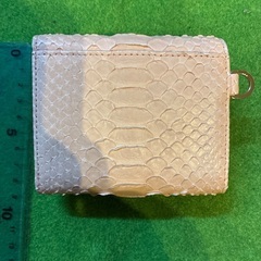 パイソン　小さめ三つ折りウォレットの画像