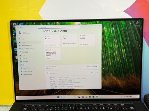 JC1084　極美品 デル Precision 5550 UHD+ タッチ液晶 32GB 綺麗　大画面　大容量　高性能