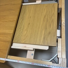 伸びるダイニングテーブル　椅子2脚の画像