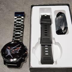 【新品】スマートウォッチ 軍用規格 2種バンド付 懐中電灯 Bluetooth 防塵防水の画像